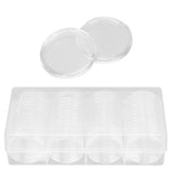 Clear Coin Storage Box 60 Pieces 41mm Coin Capsules Coin Collection Container Box for Coin Collector