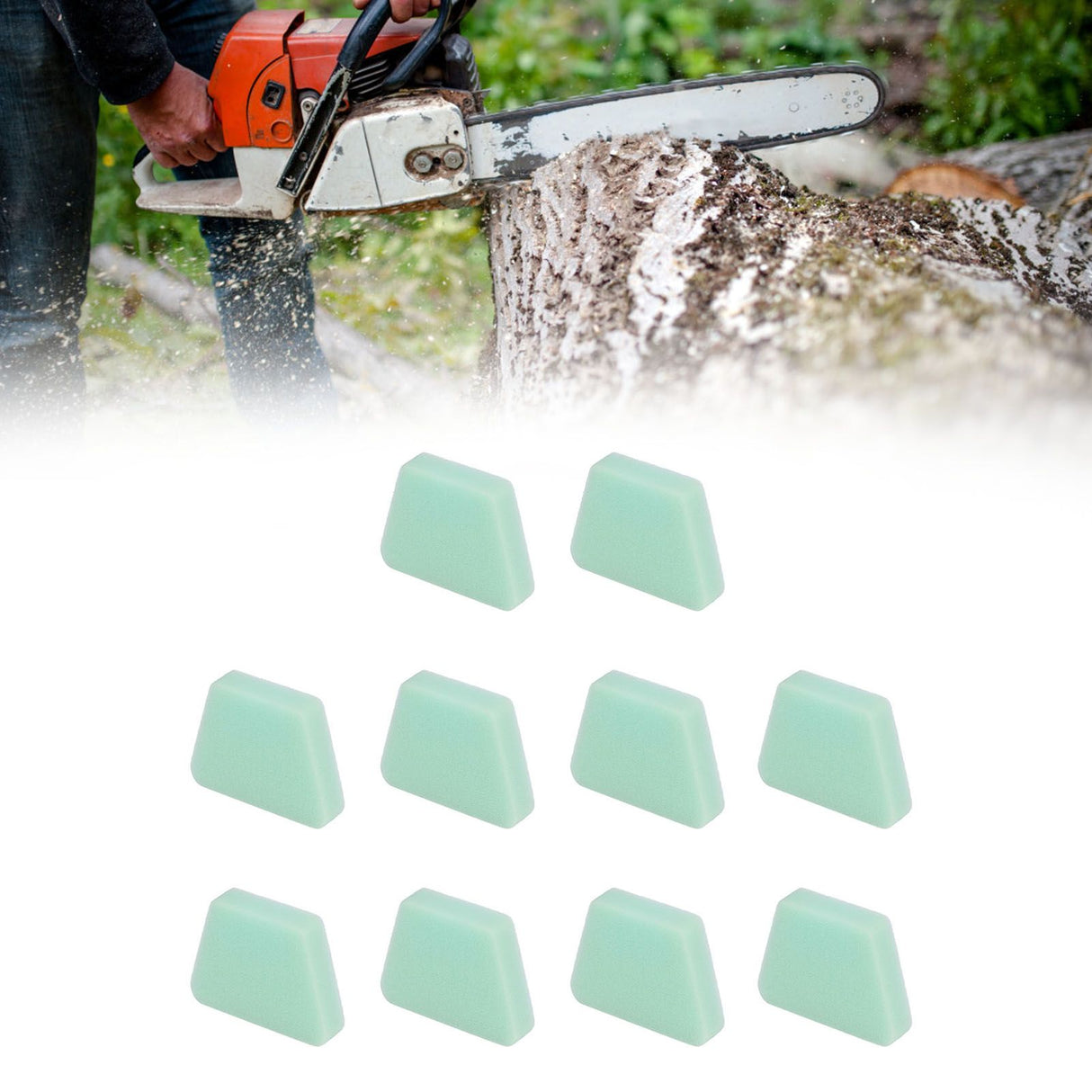 10pcs Air Filter Cotton Replace 530037793 Chain Saw Filter Cleaner for Poulan 1900 1950 2075C 2550SE 2555FLW SM4018