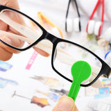 Portable Eyeglass Cleaner Brush Soft Sun Glasses Cleaning Clip Eyeglasses Cleaning Tool for OutdoorGreen
