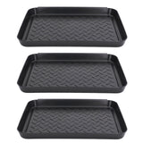 Shoe Tray Durable Plastic Space Saving 3 Interlocking Design Wide Application Stable Boot Tray for Home Office Hotel