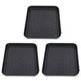 Shoe Tray Durable Plastic Space Saving 3 Interlocking Design Wide Application Stable Boot Tray for Home Office Hotel