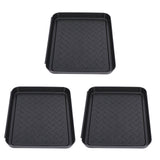 Shoe Tray Durable Plastic Space Saving 3 Interlocking Design Wide Application Stable Boot Tray for Home Office Hotel - Top-Down View