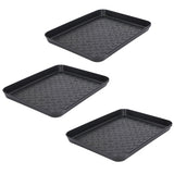 Shoe Tray Durable Plastic Space Saving 3 Interlocking Design Wide Application Stable Boot Tray for Home Office Hotel