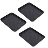 Shoe Tray Durable Plastic Space Saving 3 Interlocking Design Wide Application Stable Boot Tray for Home Office Hotel