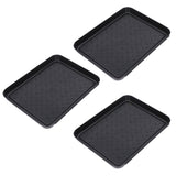 Shoe Tray Durable Plastic Space Saving 3 Interlocking Design Wide Application Stable Boot Tray for Home Office Hotel - Extra Image