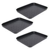 Shoe Tray Durable Plastic Space Saving 3 Interlocking Design Wide Application Stable Boot Tray for Home Office Hotel