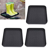 Shoe Tray Durable Plastic Space Saving 3 Interlocking Design Wide Application Stable Boot Tray for Home Office Hotel