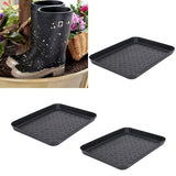 Shoe Tray Durable Plastic Space Saving 3 Interlocking Design Wide Application Stable Boot Tray for Home Office Hotel