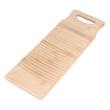 Bamboo Washboard Wooden Color Approx 19.7in Long Thickened Natural Bamboo Wear Resistant Sturdy Durable Wash Board - Side View