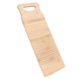 Bamboo Washboard Wooden Color Approx 19.7in Long Thickened Natural Bamboo Wear Resistant Sturdy Durable Wash Board - Top-Down View