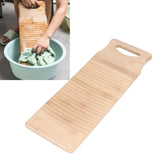 Bamboo Washboard Wooden Color Approx 19.7in Long Thickened Natural Bamboo Wear Resistant Sturdy Durable Wash Board - Extra Image