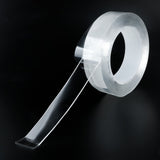 Double Sided Tape Approx 0.08in Thickened Double Sided Reusable Transparent Wide Application Adhesive Tape