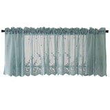 Blackout Short Window Valance Curtains Darkening Privacy Curtains Tiers for Bathroom Kitchen Bedroom Small Windows