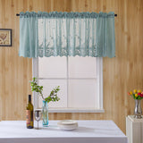 Blackout Short Window Valance Curtains Darkening Privacy Curtains Tiers for Bathroom Kitchen Bedroom Small Windows