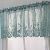 Blackout Short Window Valance Curtains Darkening Privacy Curtains Tiers for Bathroom Kitchen Bedroom Small Windows - Side View