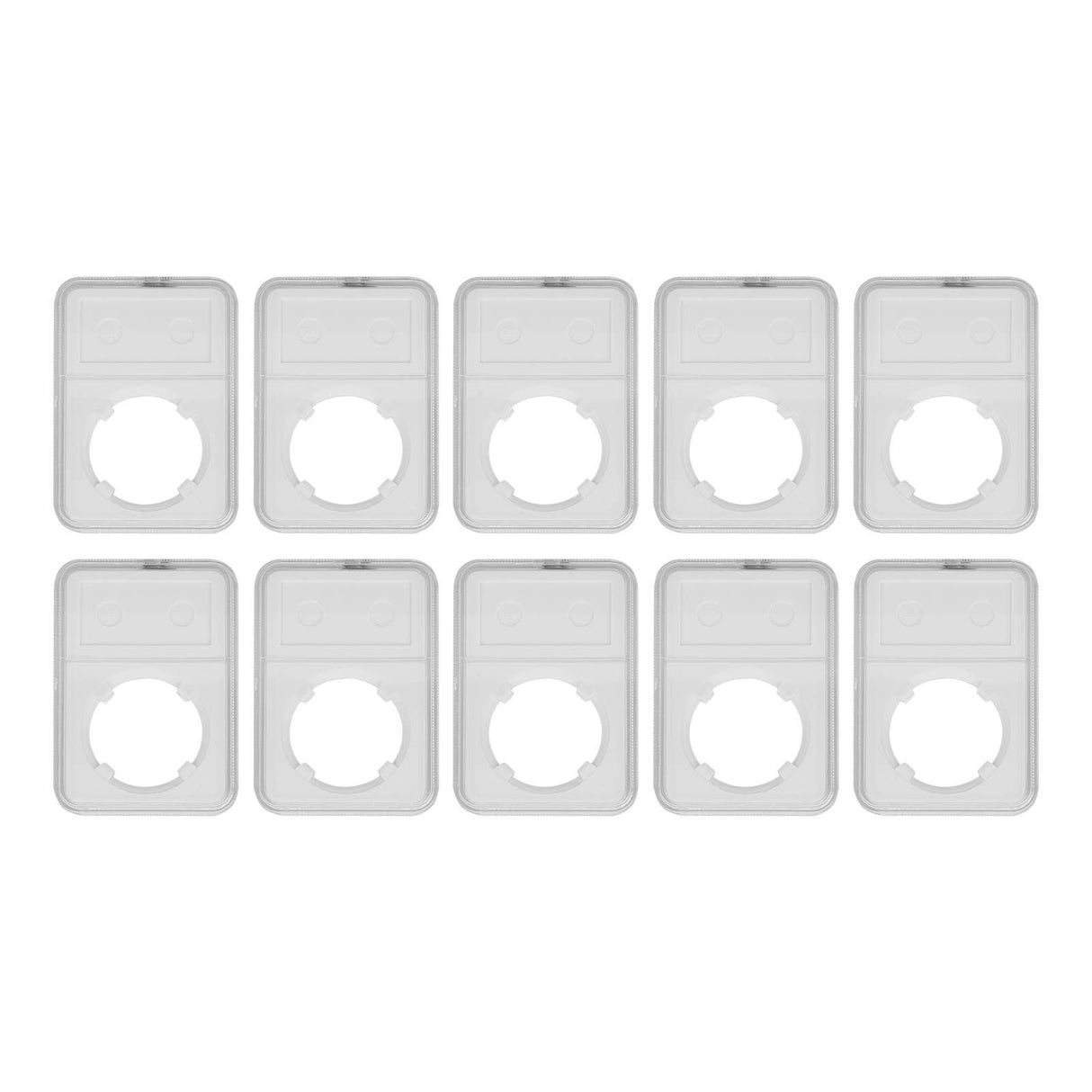 10PCS Coin Holder Transparent Design Wear Resistant Environmental Coin Protective Box for Coin Collection