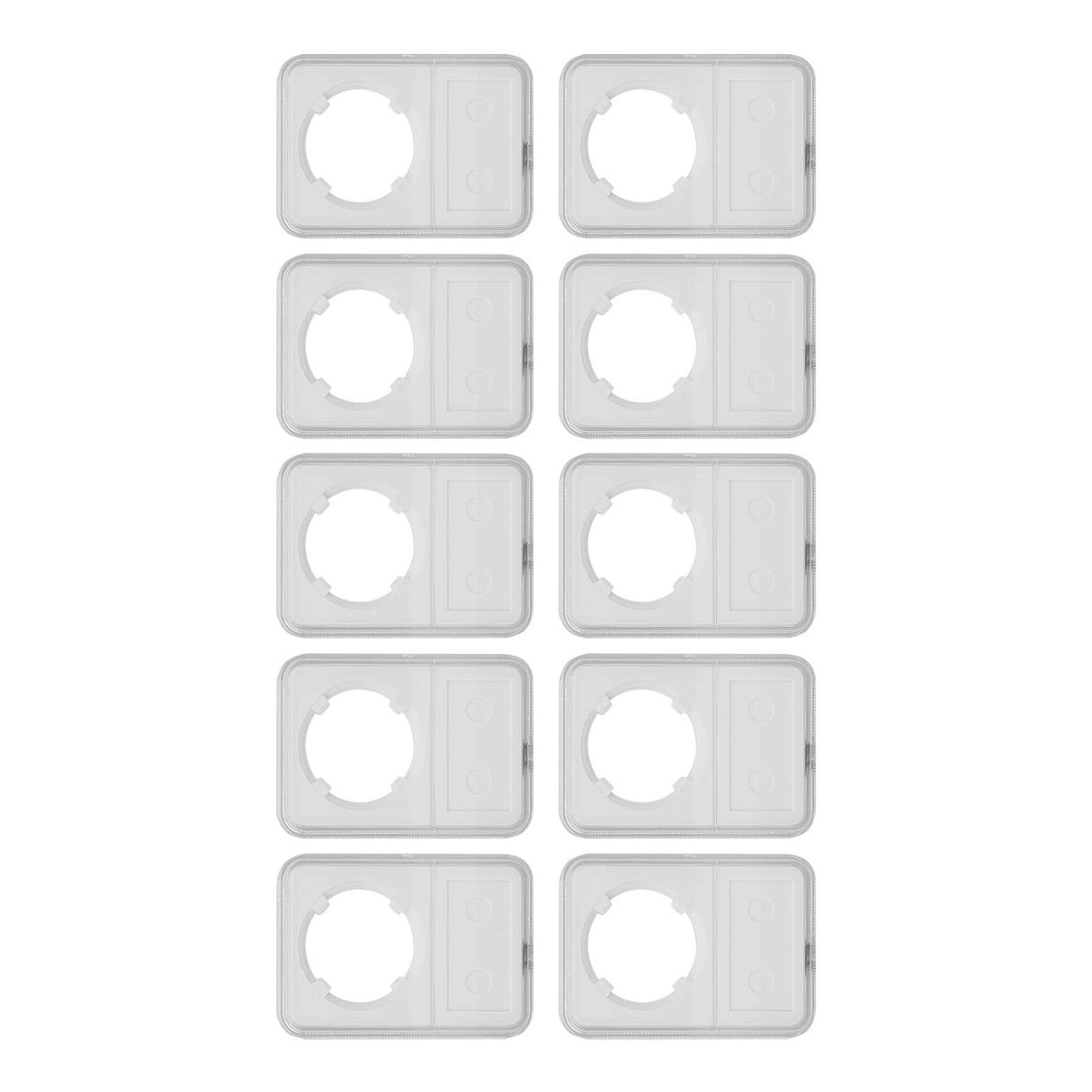 10PCS Coin Holder Transparent Design Wear Resistant Environmental Coin Protective Box for Coin Collection