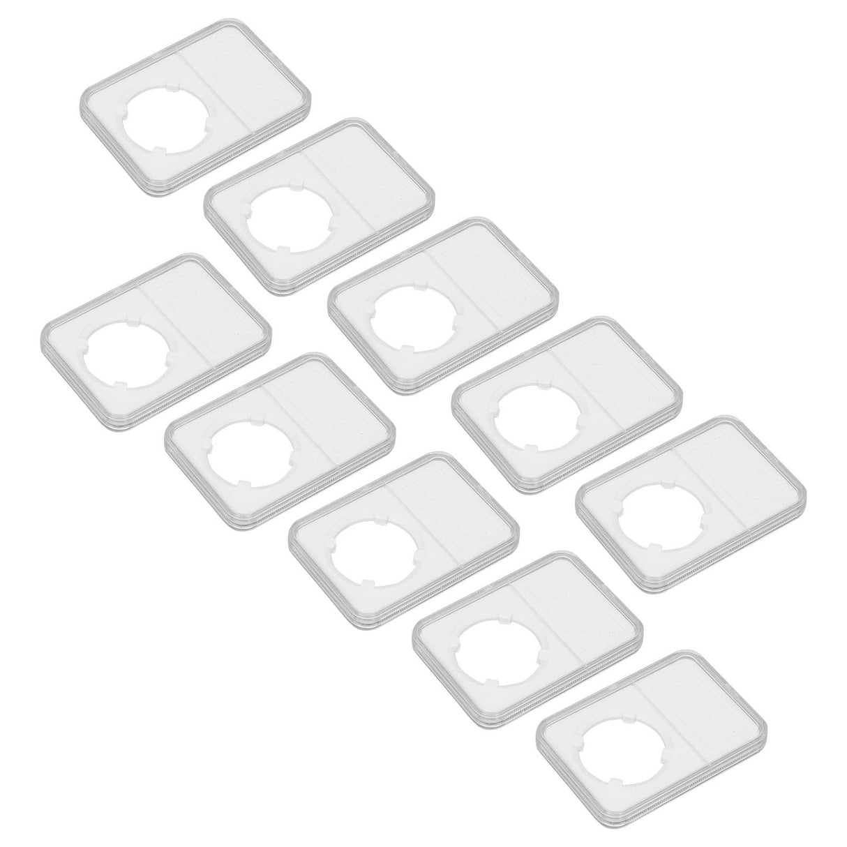 10PCS Coin Holder Transparent Design Wear Resistant Environmental Coin Protective Box for Coin Collection