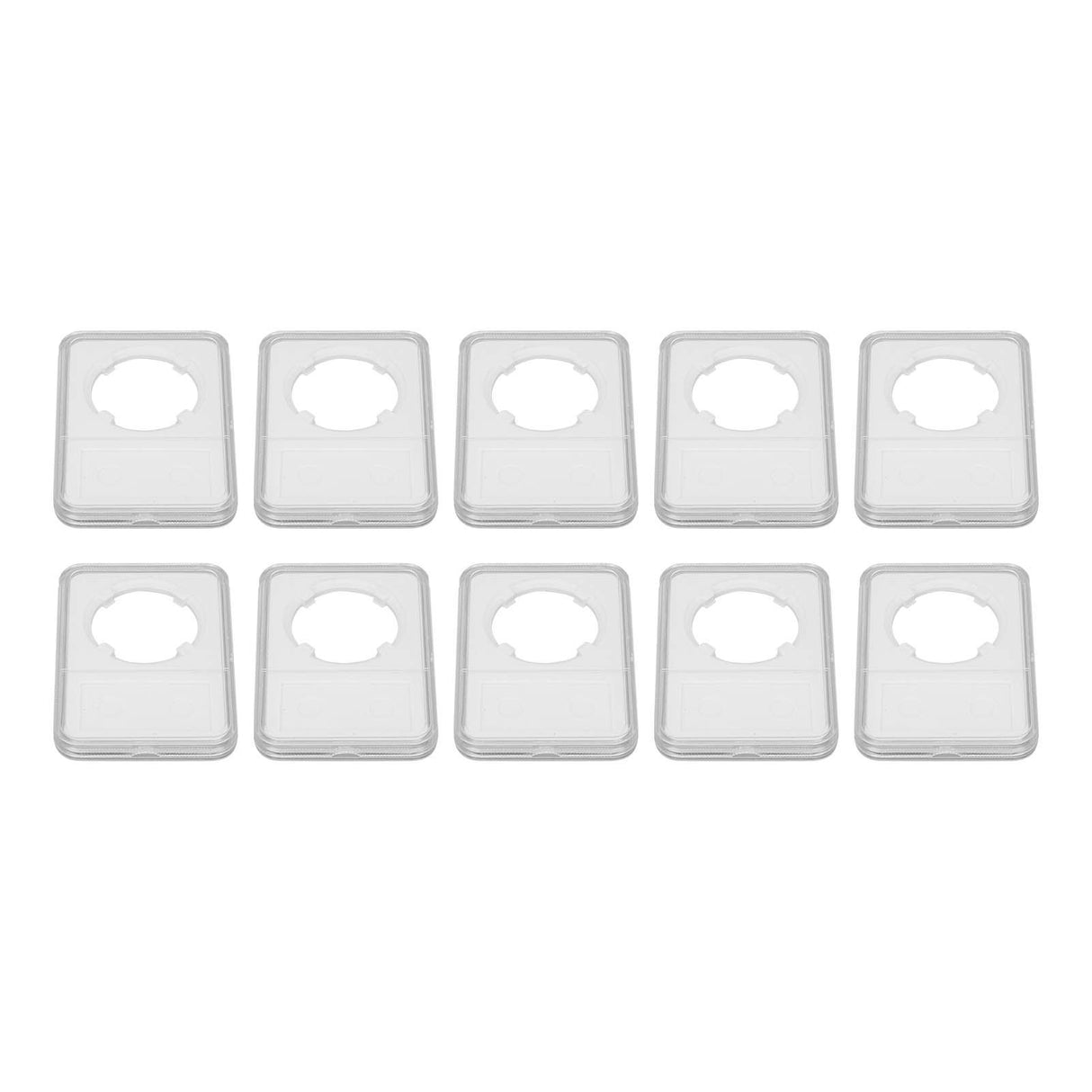 10PCS Coin Holder Transparent Design Wear Resistant Environmental Coin Protective Box for Coin Collection