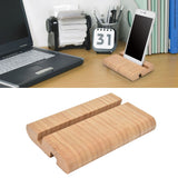 Portable Phone Stand Mobile Phone Support Holder Bamboo Desktop Tablet Stand for Bedroom - Extra Image