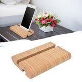 Portable Phone Stand Mobile Phone Support Holder Bamboo Desktop Tablet Stand for Bedroom - Extra Image