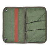 Camping Chair Armrest Storage Bag Large Capacity Multiple Pockets Portable Chair Hanging Storage Bag for Outdoor BeachMilitary Green
