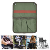 Camping Chair Armrest Storage Bag Large Capacity Multiple Pockets Portable Chair Hanging Storage Bag for Outdoor BeachMilitary Green - Extra Image