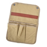 Camping Chair Armrest Storage Bag Large Capacity Multiple Pockets Portable Chair Hanging Storage Bag for Outdoor BeachKhaki