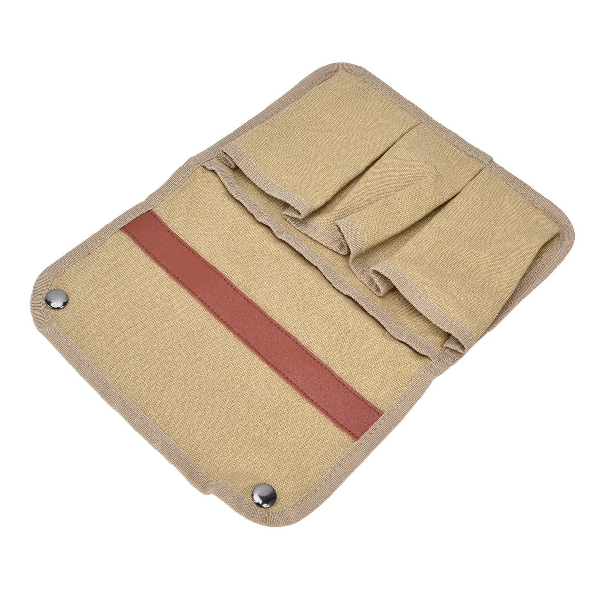 Camping Chair Armrest Storage Bag Large Capacity Multiple Pockets Portable Chair Hanging Storage Bag for Outdoor BeachKhaki