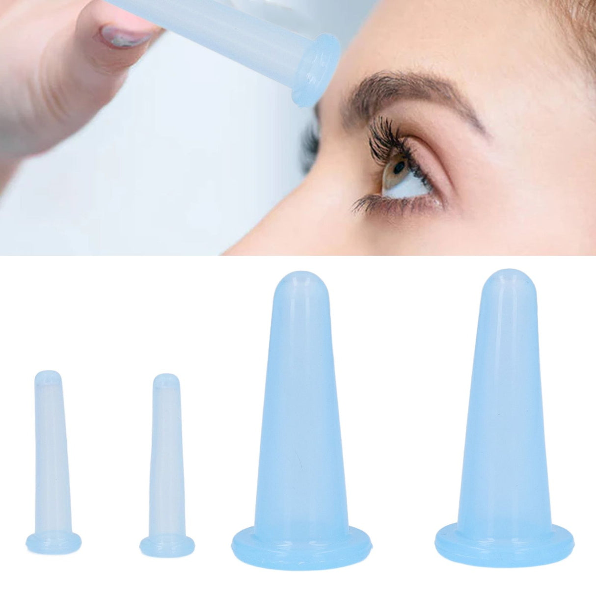 4PCS Cupping Device Silicone Vacuum Suction Massage Cup Health Care Cupping for Household