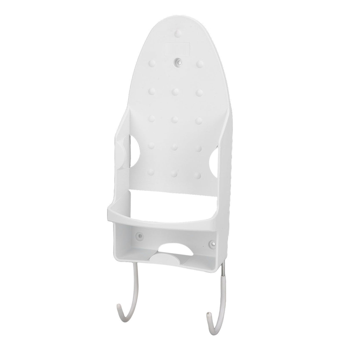 Electric Iron Holder Heat Resistant 2 in 1 Wall Mounted Iron Board Rack with Hook for Home BathroomWhite