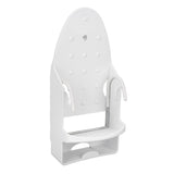Electric Iron Holder Heat Resistant 2 in 1 Wall Mounted Iron Board Rack with Hook for Home BathroomWhite