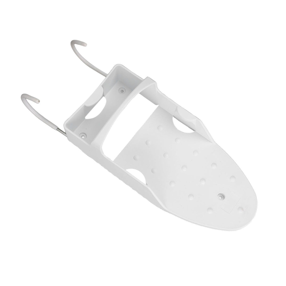 Electric Iron Holder Heat Resistant 2 in 1 Wall Mounted Iron Board Rack with Hook for Home BathroomWhite