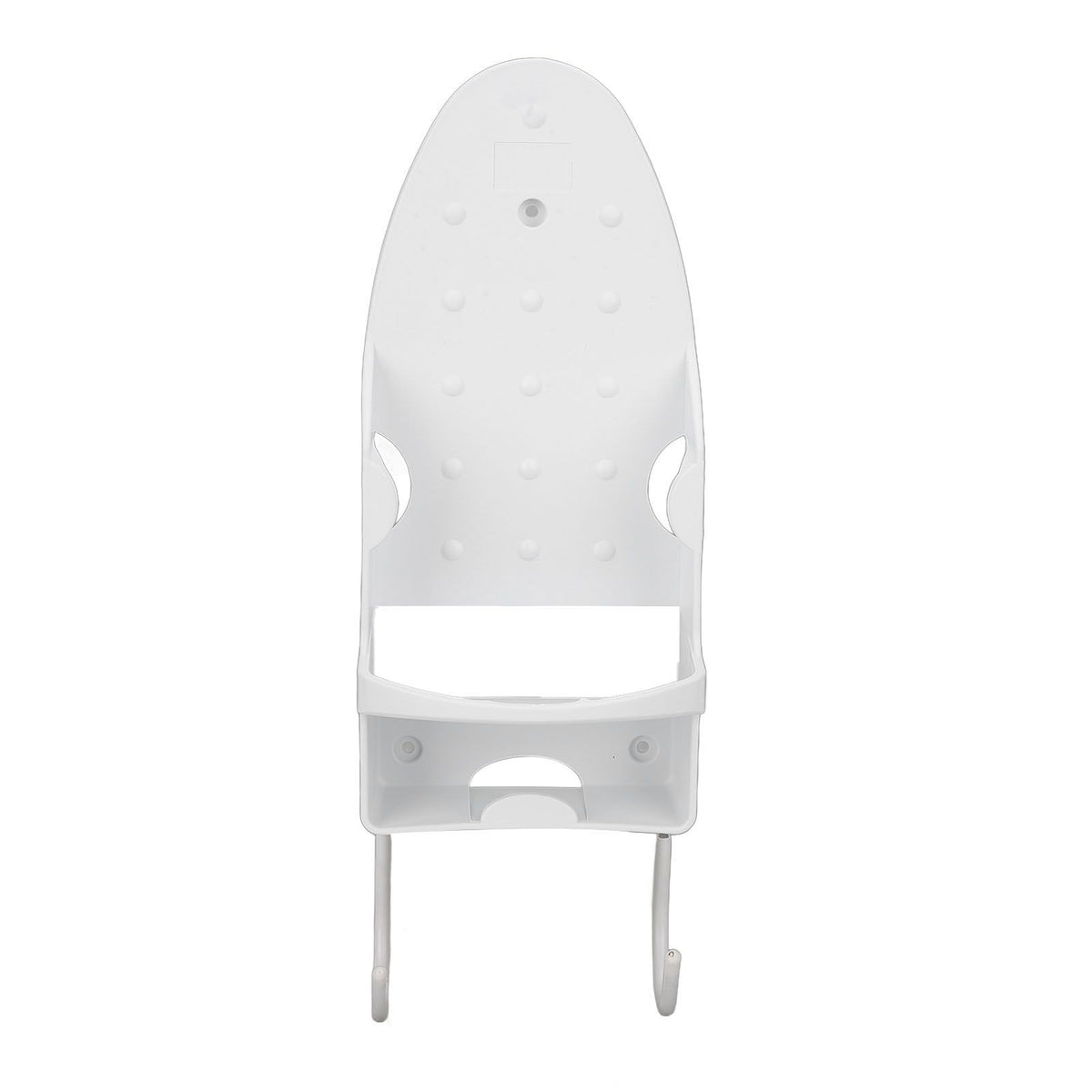 Electric Iron Holder Heat Resistant 2 in 1 Wall Mounted Iron Board Rack with Hook for Home BathroomWhite