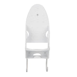 Electric Iron Holder Heat Resistant 2 in 1 Wall Mounted Iron Board Rack with Hook for Home BathroomWhite - Rear View