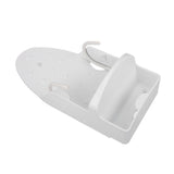 Electric Iron Holder Heat Resistant 2 in 1 Wall Mounted Iron Board Rack with Hook for Home BathroomWhite - Extra Image