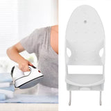 Electric Iron Holder Heat Resistant 2 in 1 Wall Mounted Iron Board Rack with Hook for Home BathroomWhite