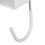 Electric Iron Holder Heat Resistant 2 in 1 Wall Mounted Iron Board Rack with Hook for Home BathroomWhite