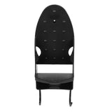 Electric Iron Holder Heat Resistant 2 in 1 Wall Mounted Iron Board Rack with Hook for Home BathroomBlack - Side View