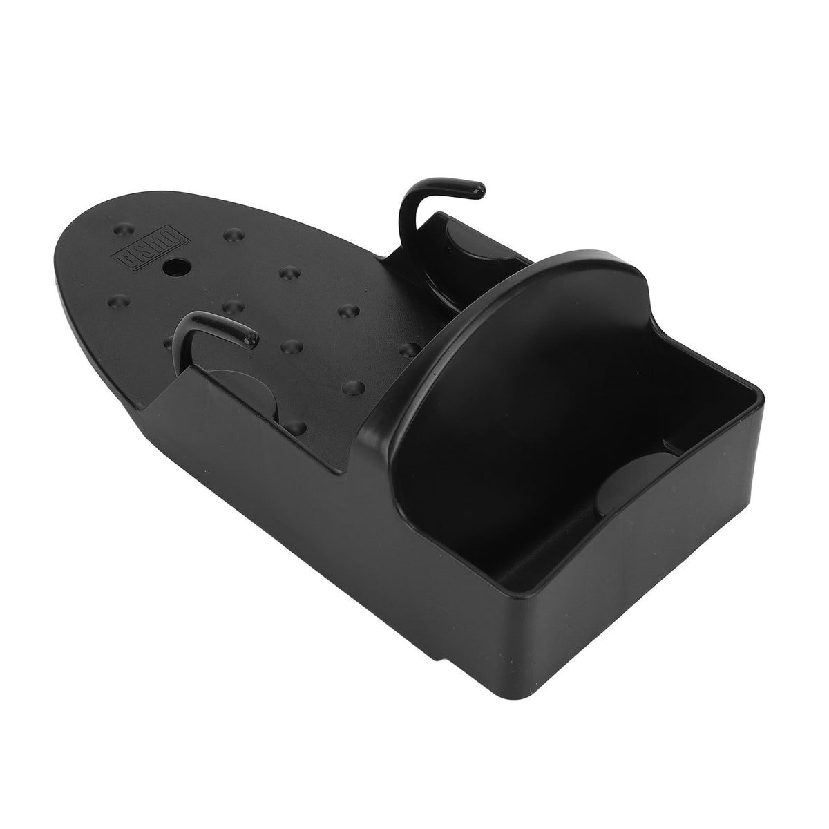 Electric Iron Holder Heat Resistant 2 in 1 Wall Mounted Iron Board Rack with Hook for Home BathroomBlack