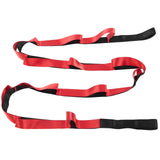 Stretch Strap Yoga Nylon Elastic Band Exercise Equipment for Home Workout Flexibility PilatesRed - Top-Down View