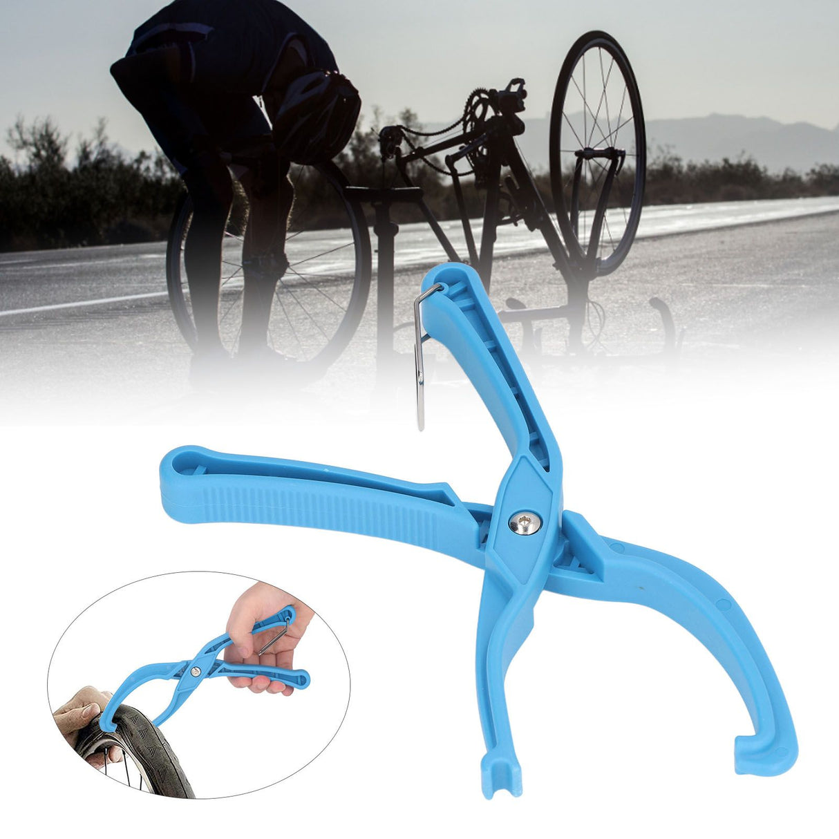 Bike Tire Pliers Mountain ABS Bicycle Tyre Remover Clamp Labor Saving Rim Protector ToolBlue