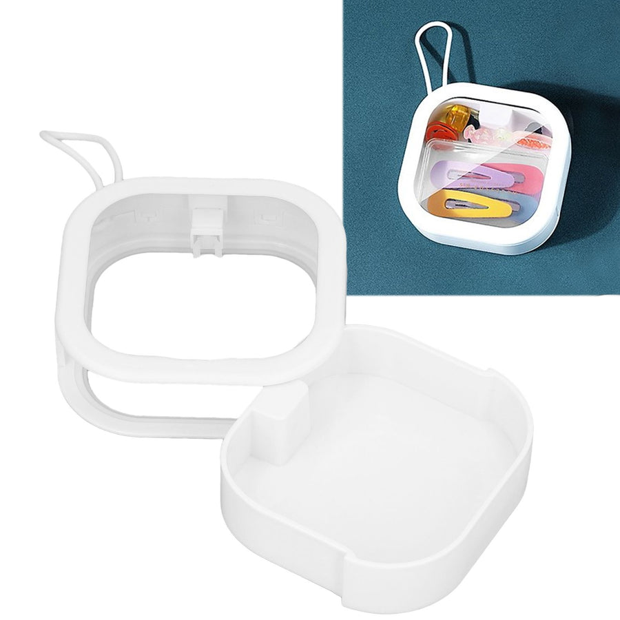 Clear Small Containers ABS TPE Transparent Drawer Organizers with Push Switch for BeadsWhite