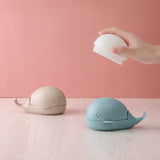 Clothes Cleaning Brush Soft Bristles Cute Whale Shape Portable Shoes Scrubbing Brush for Home TravelBlue