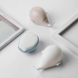 Clothes Cleaning Brush Soft Bristles Cute Whale Shape Portable Shoes Scrubbing Brush for Home TravelBlue - Top-Down View