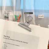 Plastic Bulldog Clips Small Cute Sturdy Durable Portable Light Weight Wide Application Bulldog Clips for Note Photo Book50mm/1.97in - Front View