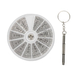 Screw Nut Assortment Kit 600pcs Watch Glasses Small Screw Nut Repair Kit with Screwdriver M1M1.2 M1.4 M1.6