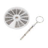 Screw Nut Assortment Kit 600pcs Watch Glasses Small Screw Nut Repair Kit with Screwdriver M1M1.2 M1.4 M1.6