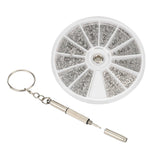 Screw Nut Assortment Kit 600pcs Watch Glasses Small Screw Nut Repair Kit with Screwdriver M1M1.2 M1.4 M1.6