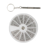 Screw Nut Assortment Kit 600pcs Watch Glasses Small Screw Nut Repair Kit with Screwdriver M1M1.2 M1.4 M1.6
